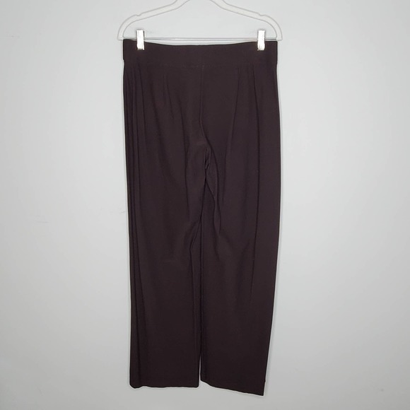 EILEEN FISHER Solid Brown Pull On Wide Leg Pants Sz Small S - Picture 9 of 9
